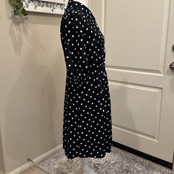 Tommy Hilfiger Dress, Size 8, Navy Blue (almost black), Polka Dot - Picture 2 of 9
